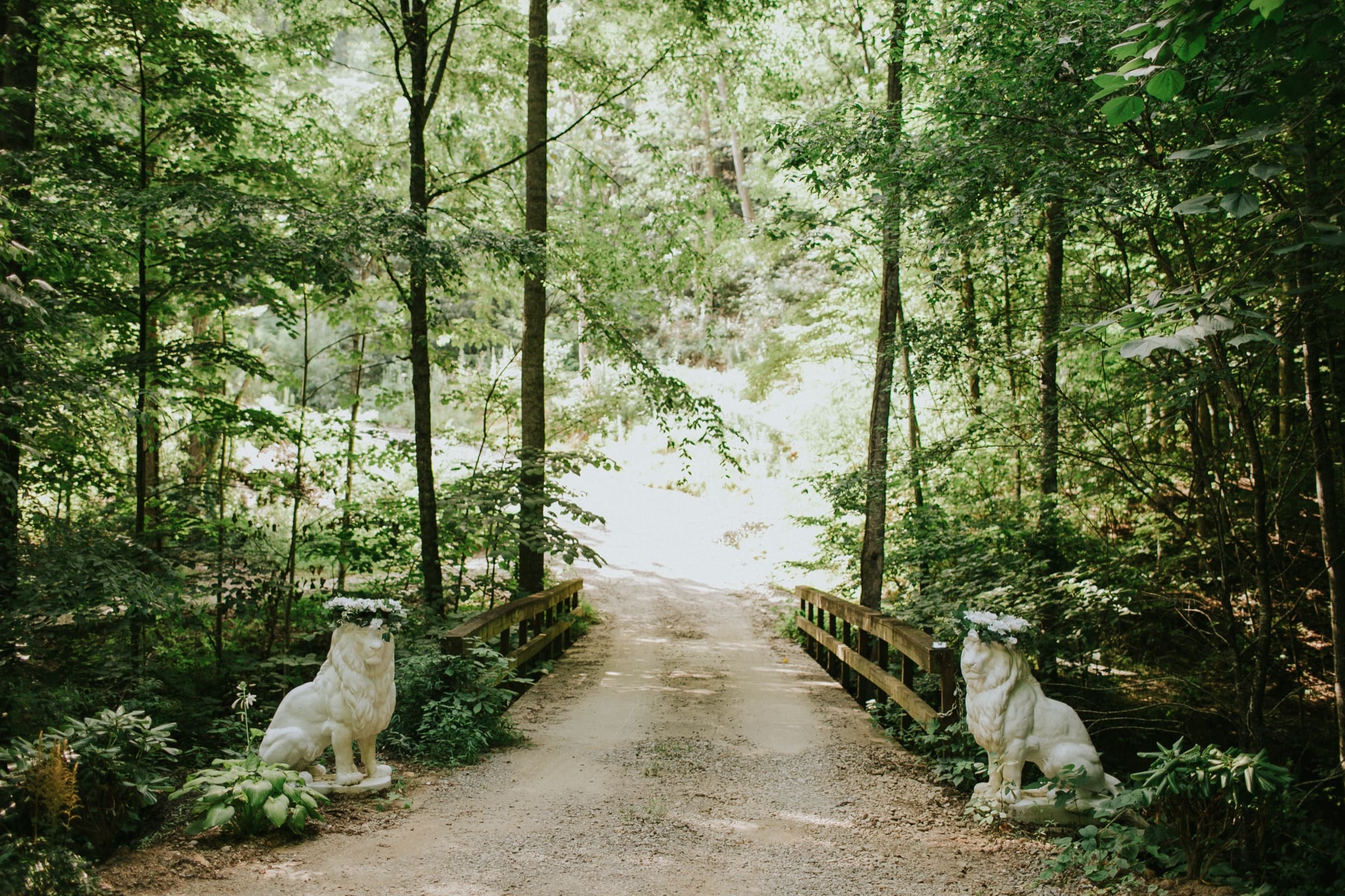 Wedding guests arriving at the Azura estate
