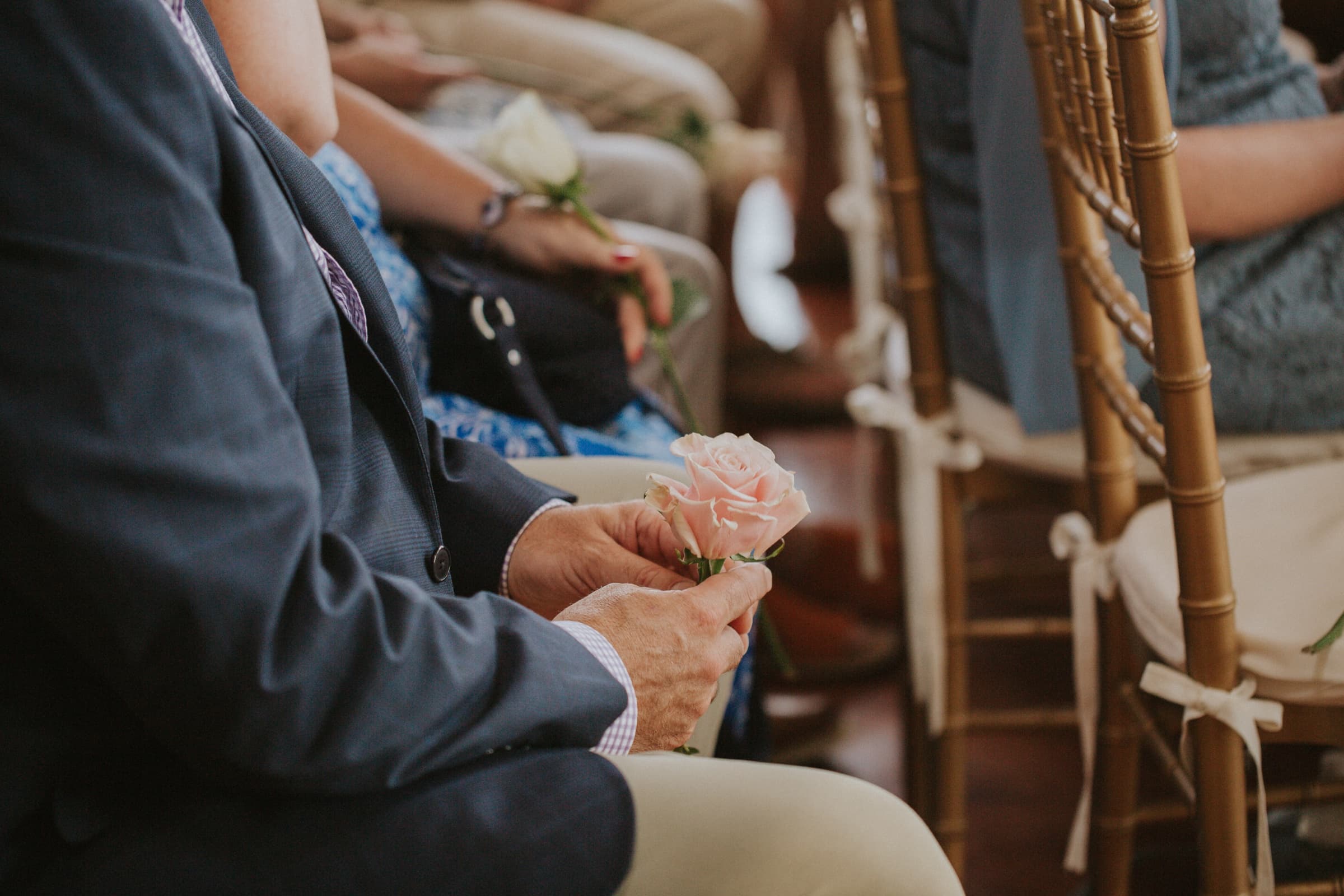 Wedding ceremony beneath the dome's cathedral windows at Azura