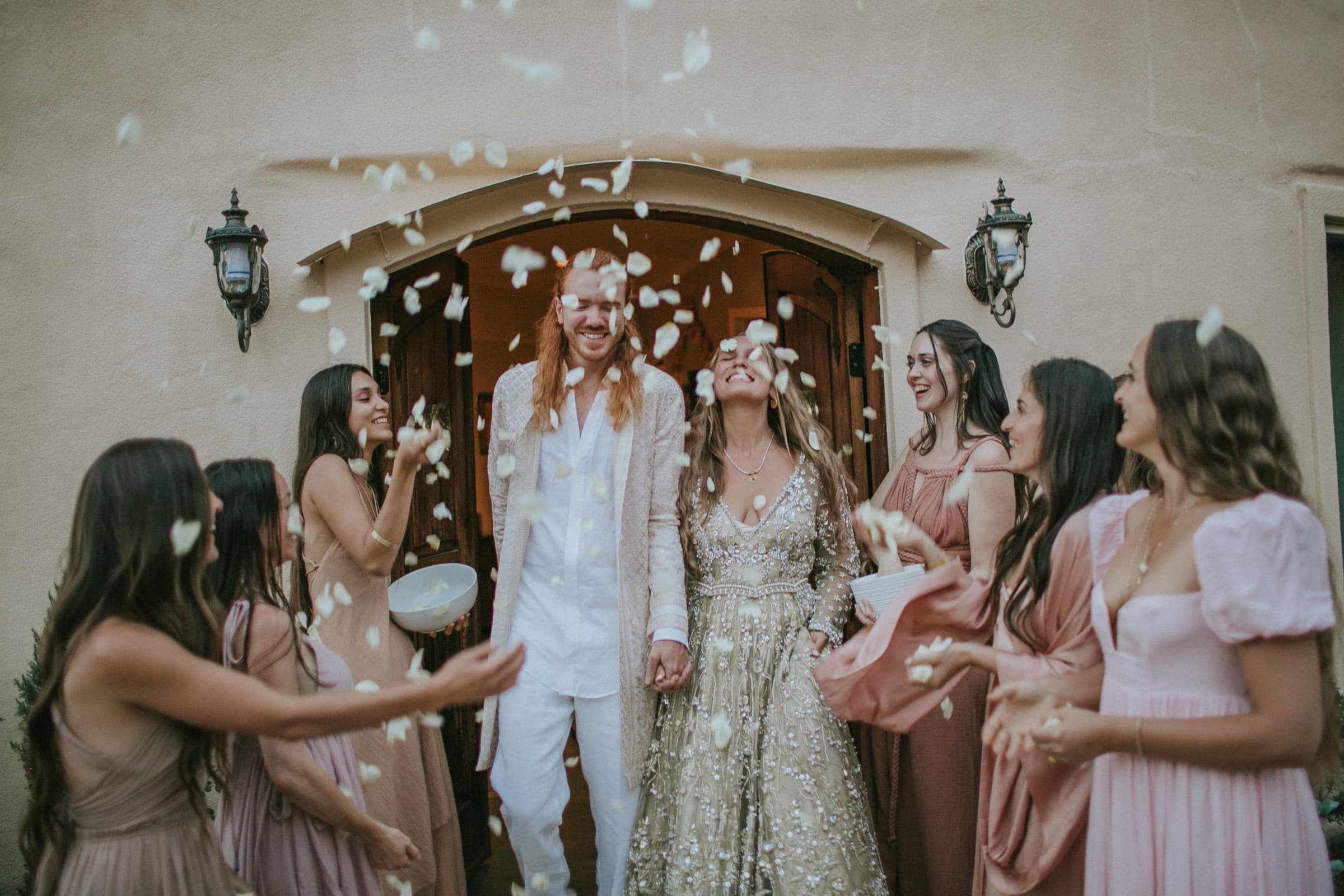 Wedding celebration and open-air reception on the Azura estate