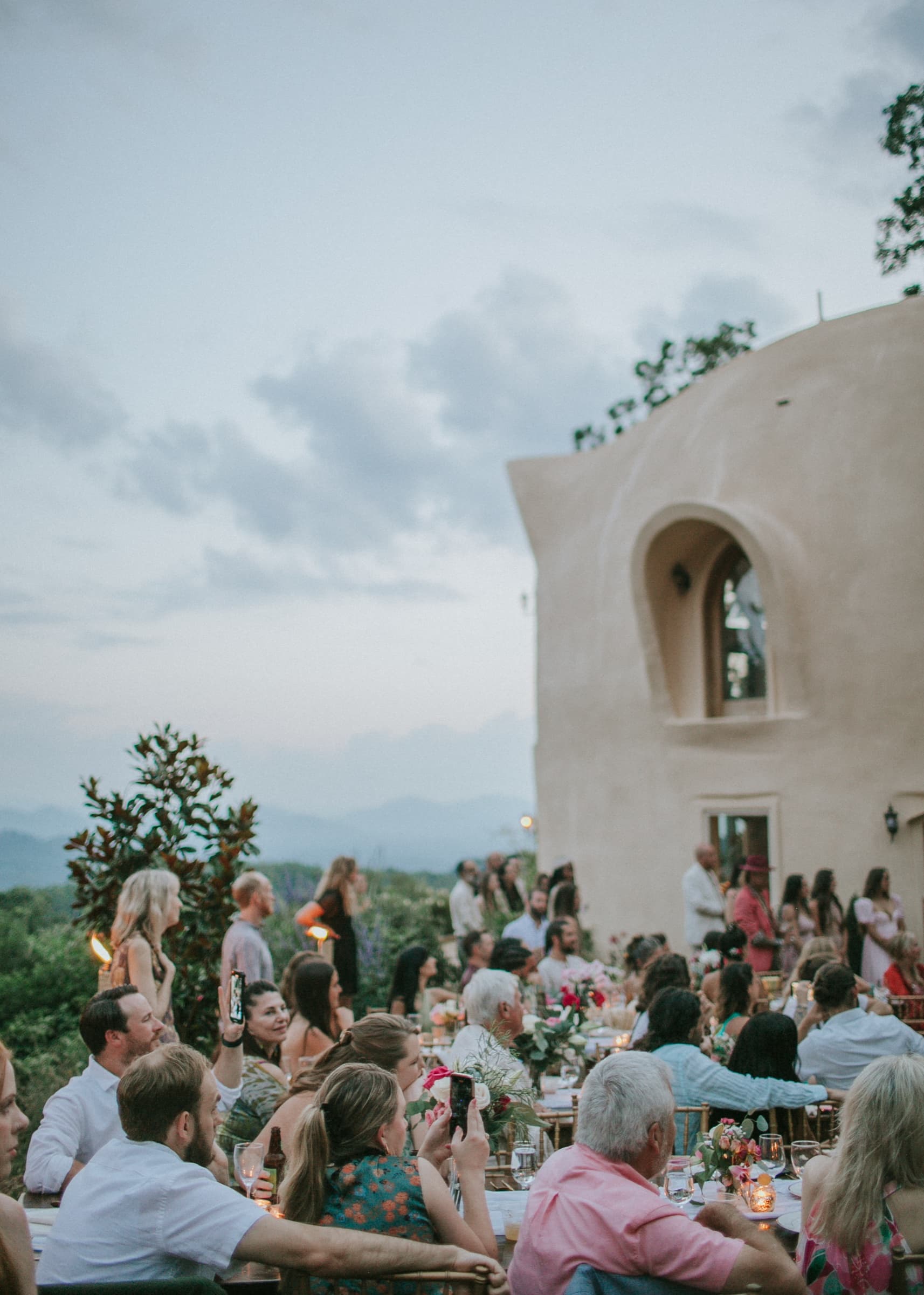 Wedding celebration and open-air reception on the Azura estate