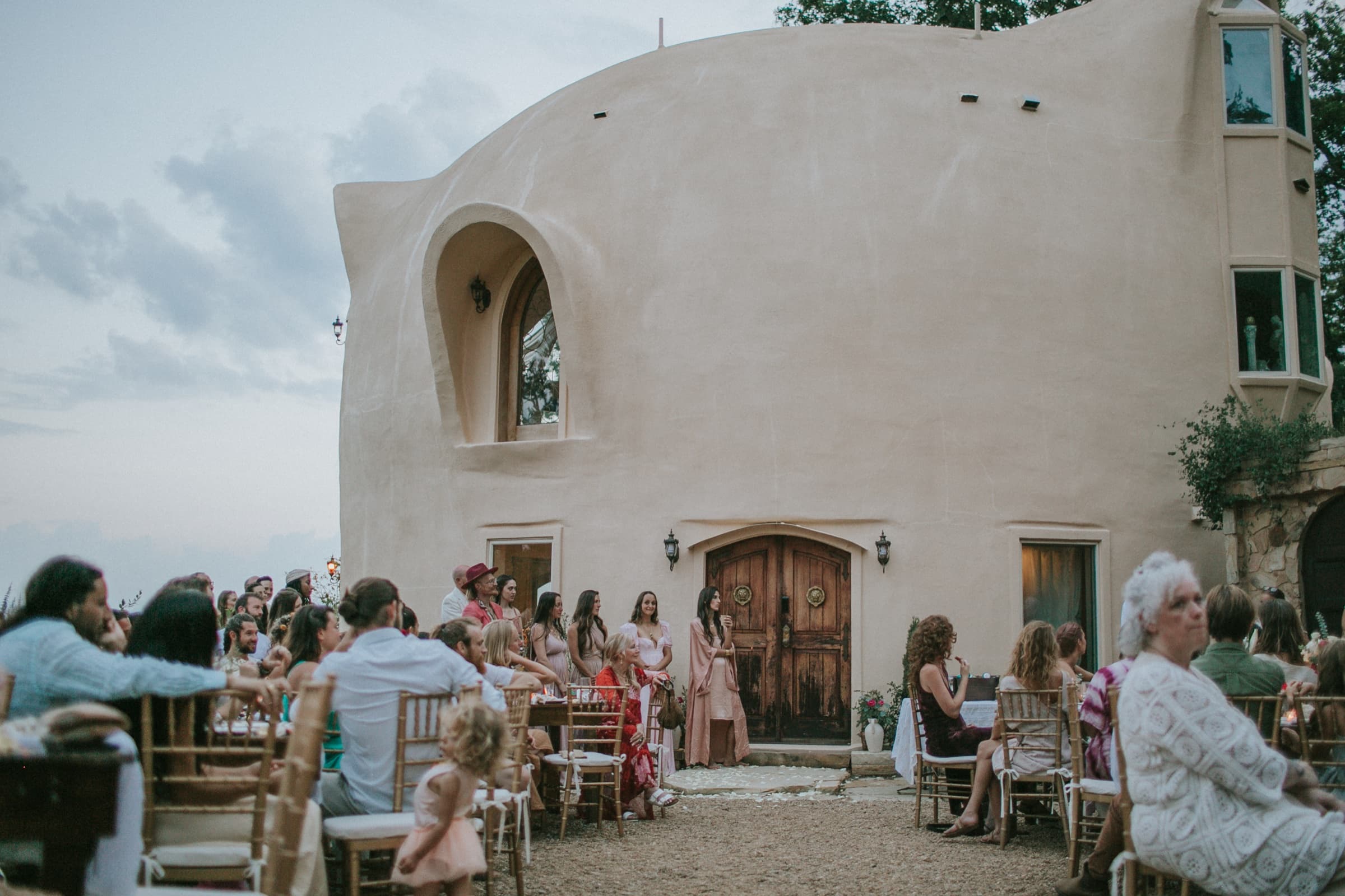 Wedding celebration and open-air reception on the Azura estate